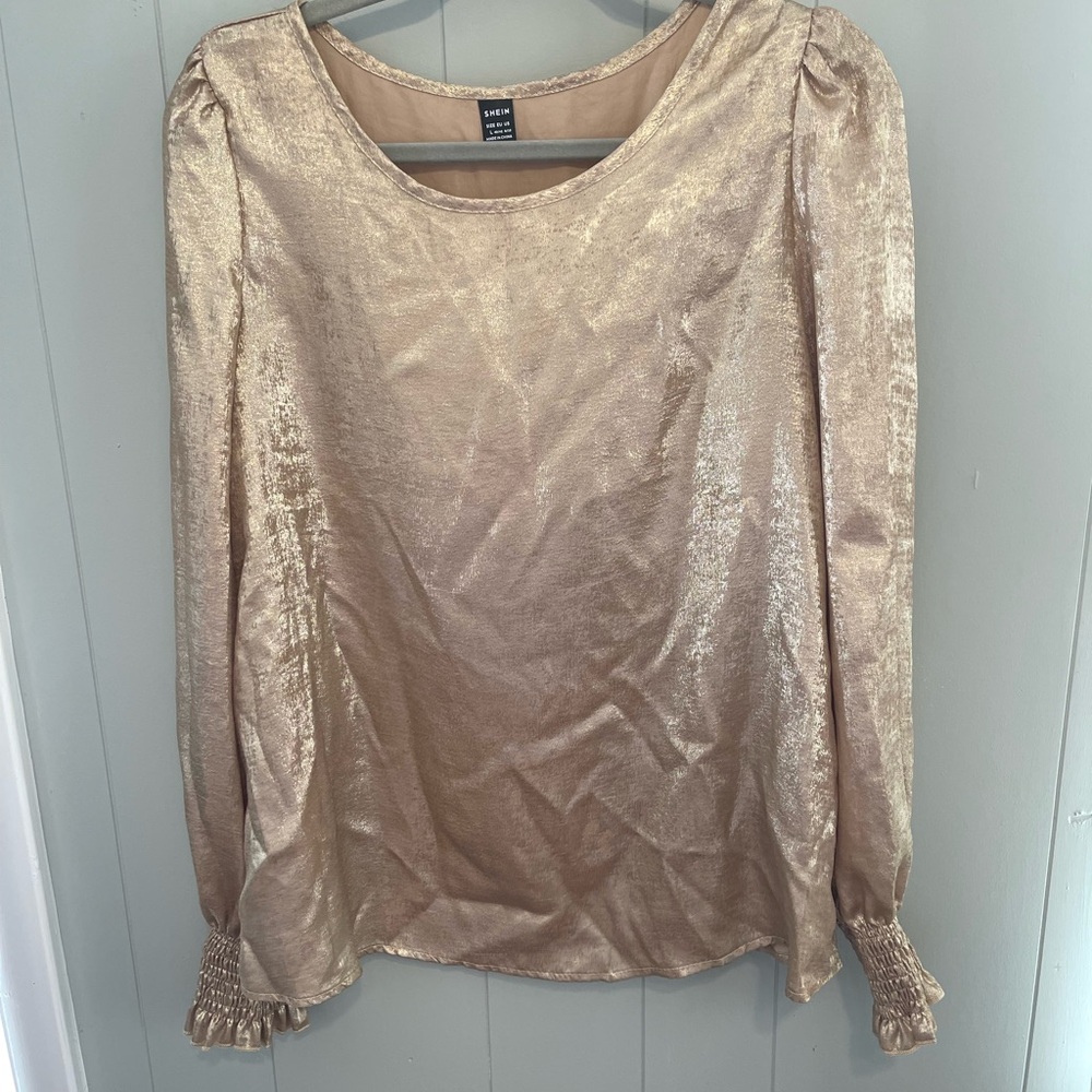 Gold Satin Blouse